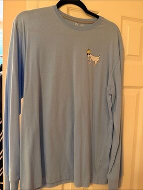 GOAT USALight Blue Long-Sleeve Graphic Tee - Men